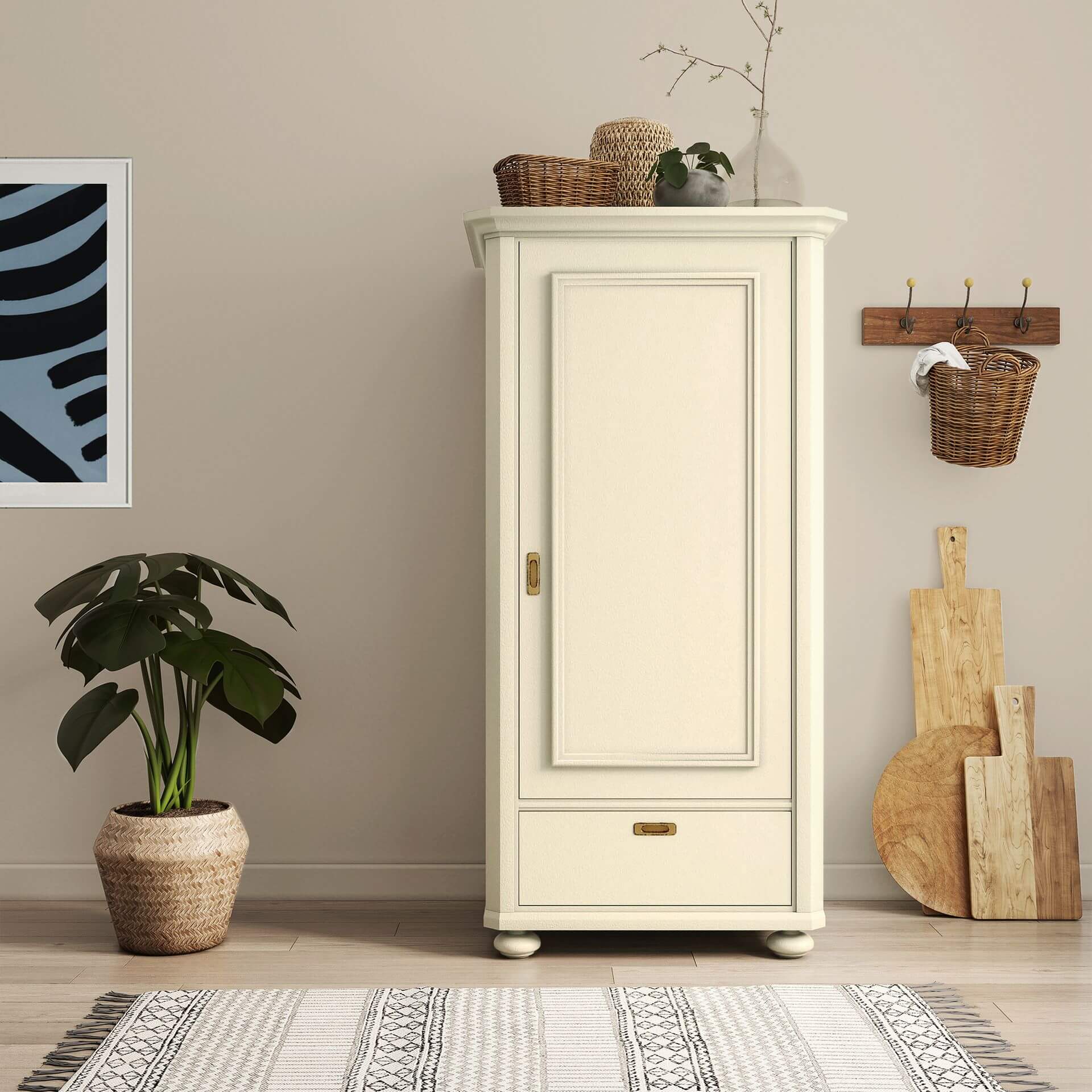 Wood & Tile with Varnish MissPompadour Vanilla White - | EU